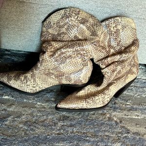 Real Python Snakeskin Leather Boots